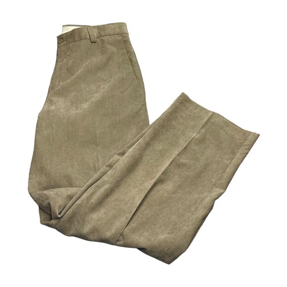 Kenneth Cole Reaction Corduroy Pants Men's 34X30 Brown Flat Front Mid-Rise - Picture 1 of 9